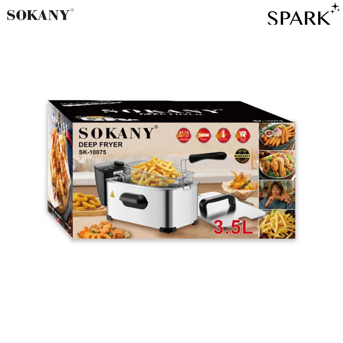 Sokany Electric deep fryer 3.5 Liter