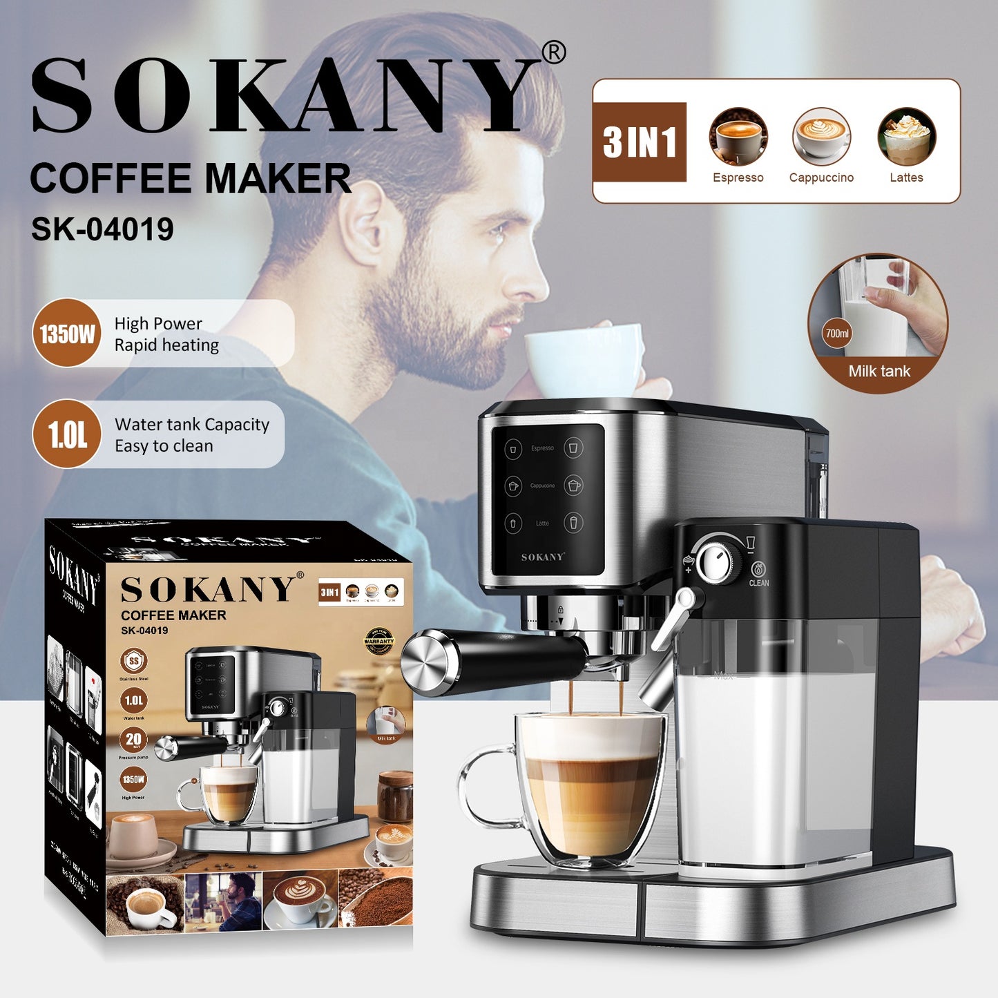 SOKANY Automatic Coffee Machine