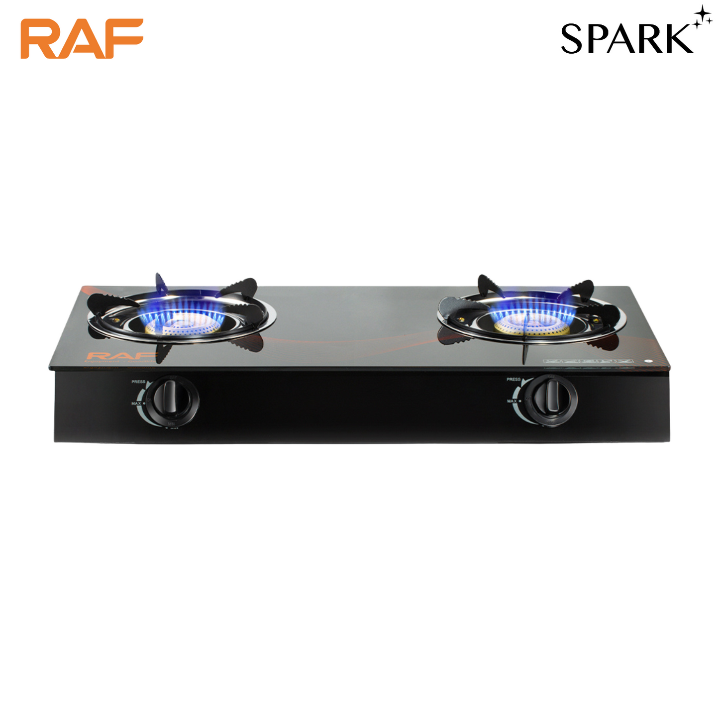 RAF Two-Burner Glass Top Gas Cooker