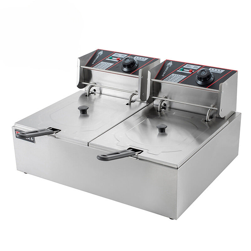 Professional Stainless Steel Electric Deep Fryer 12L (Dual Tank)