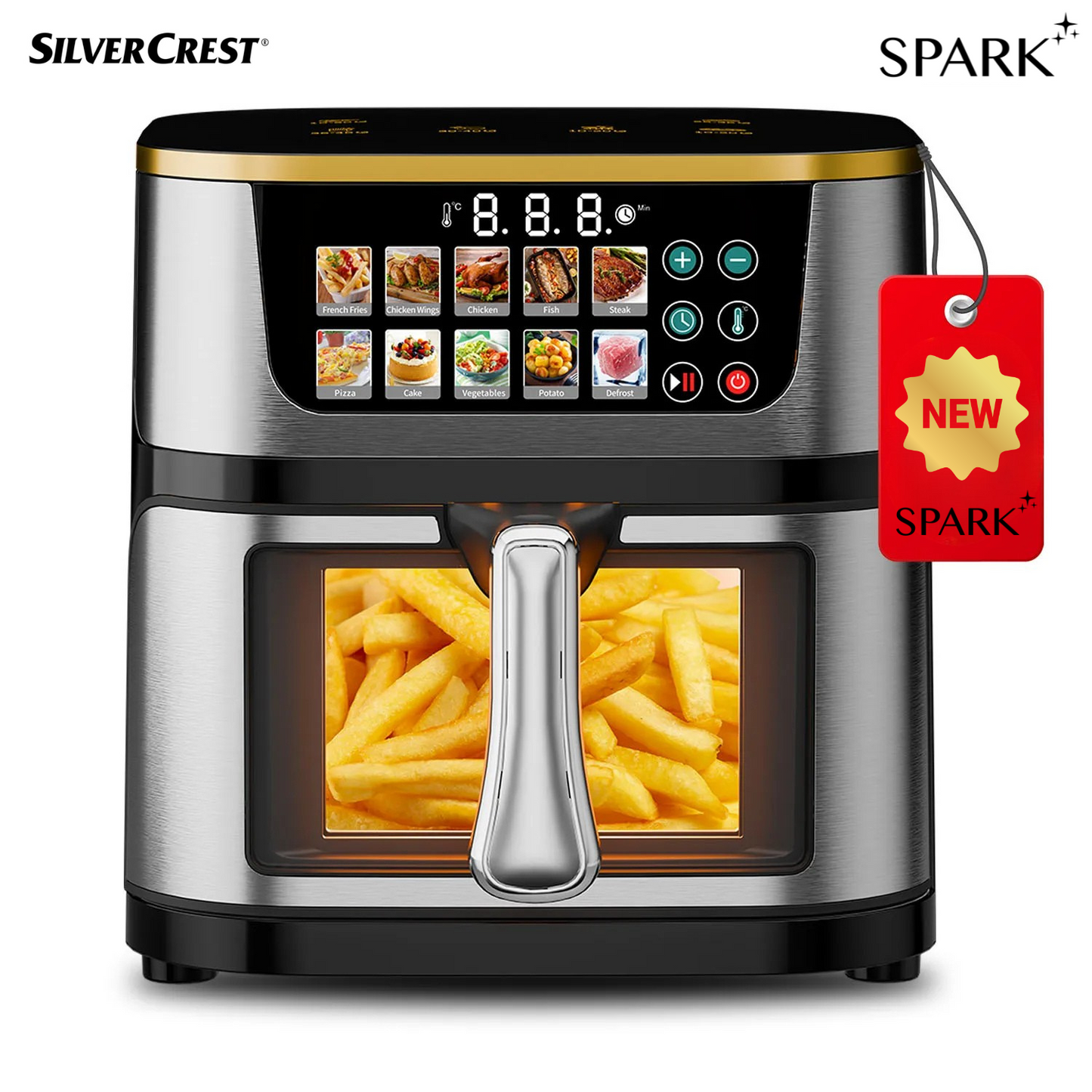 Silver Crest Air Fryer 10L + Window