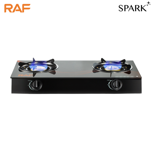 RAF Two-Burner Glass Top Gas Cooker
