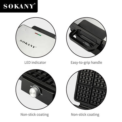 SOKANY Waffle Maker (4 Slice )