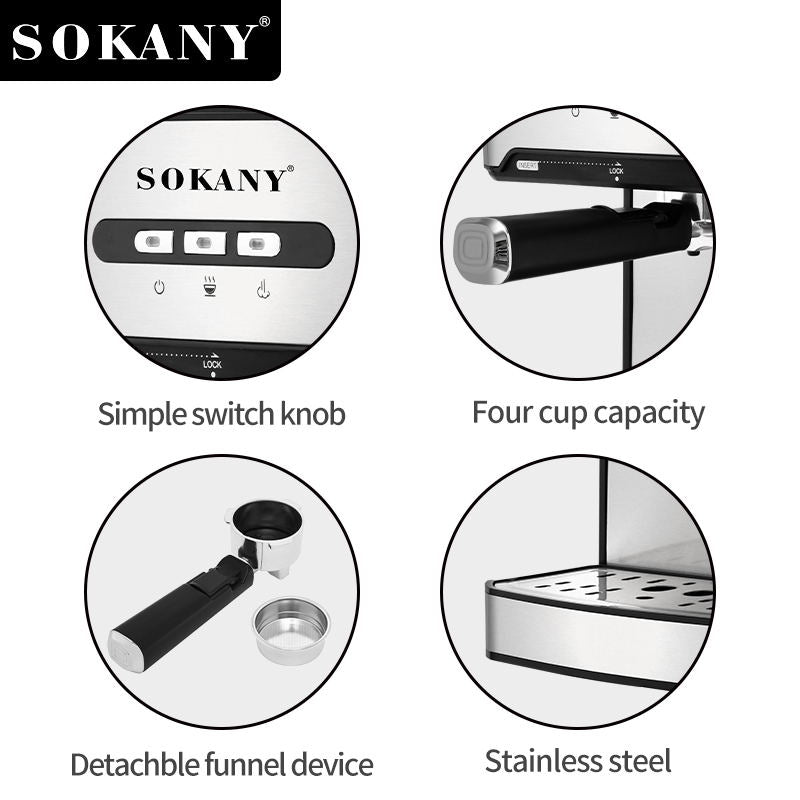 SOKANY 15 Bar espresso coffee machine